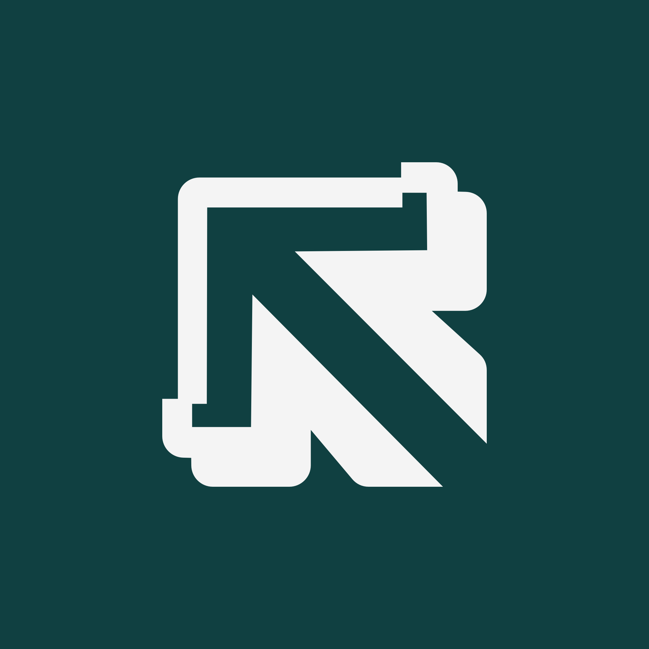 Icon on BG - Soft Silver (Icon) on Deep Teal (BG)